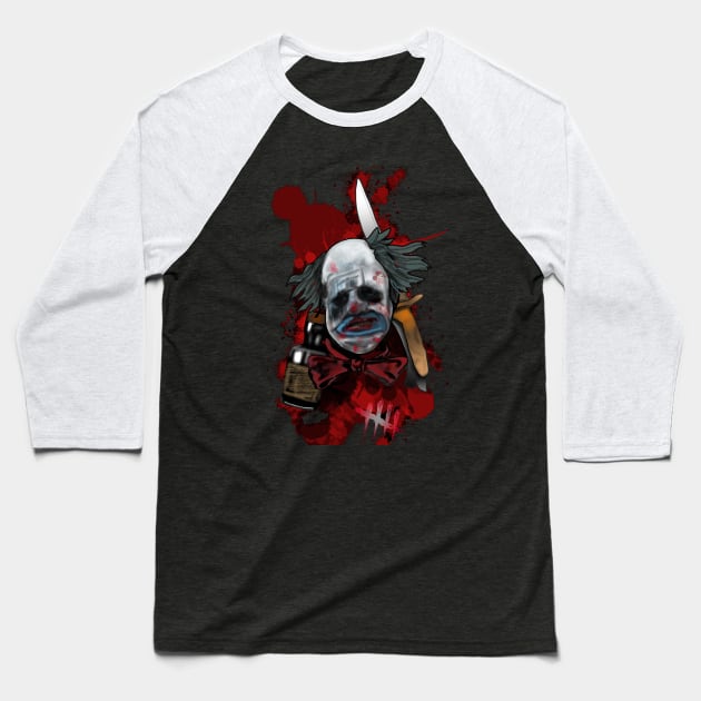 The Clown Baseball T-Shirt by laurelsart2014